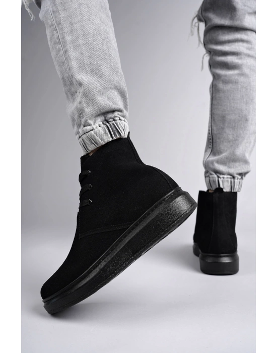 Slw207 Oslo Bağcıklı Süet Erkek Günlük Spor St - Siyah Erkek Bot