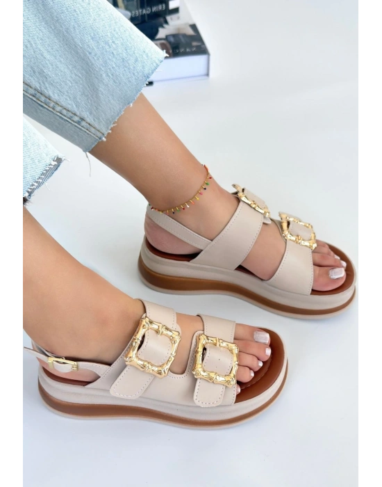 Stan Bej Cilt Kadın Sandalet