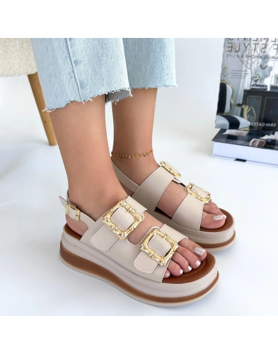 Stan Bej Cilt Kadın Sandalet