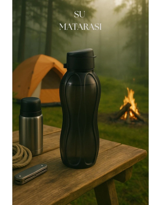 Suluk & Su Şişesi & Sporcu Matara Füme 1 lt