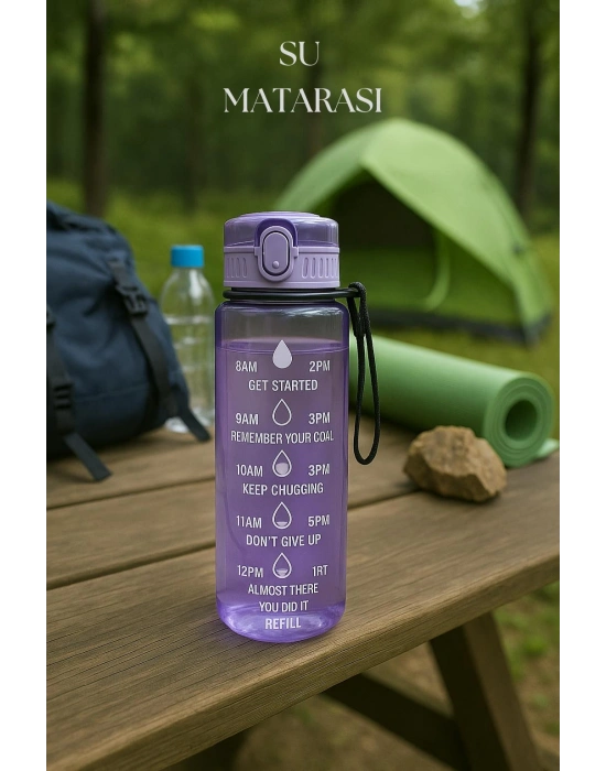 Suluk & Su Şişesi & Sporcu Matara Mor 1000 ml