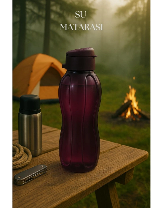 Suluk & Su Şişesi & Sporcu Matara Mürdüm 1 lt