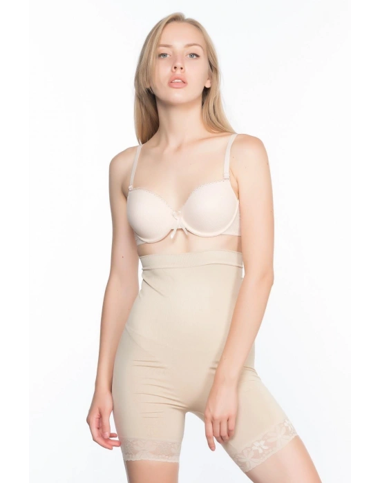 TEN MI Emay 2027 Yüksek Bel Dantelli Paçalı Korse