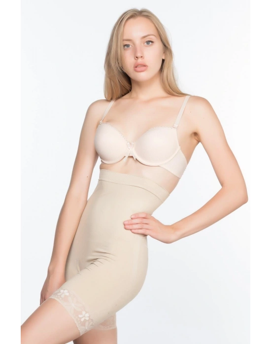 TEN MI Emay 2027 Yüksek Bel Dantelli Paçalı Korse