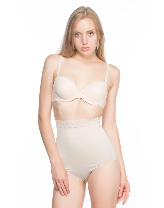 TEN MI Emay 2028 Dantelli Yüksek Bel Slip Korse