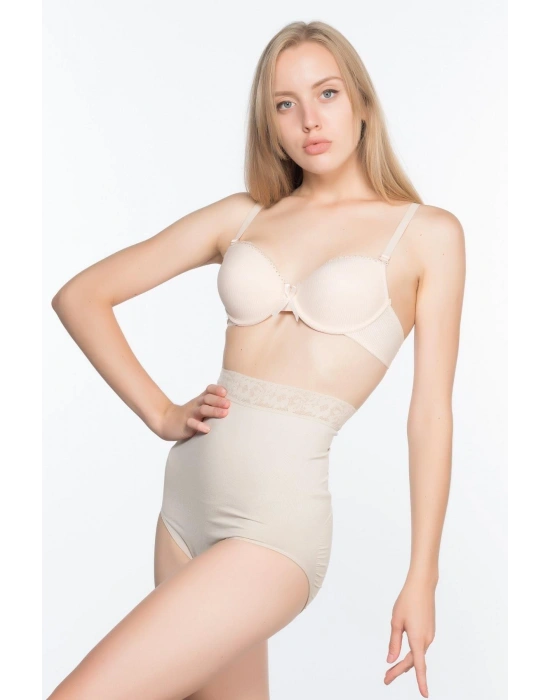 TEN MI Emay 2028 Dantelli Yüksek Bel Slip Korse