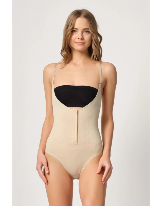 TEN MI Emay 2043 Göğsü Açık Agraflı Body Korse