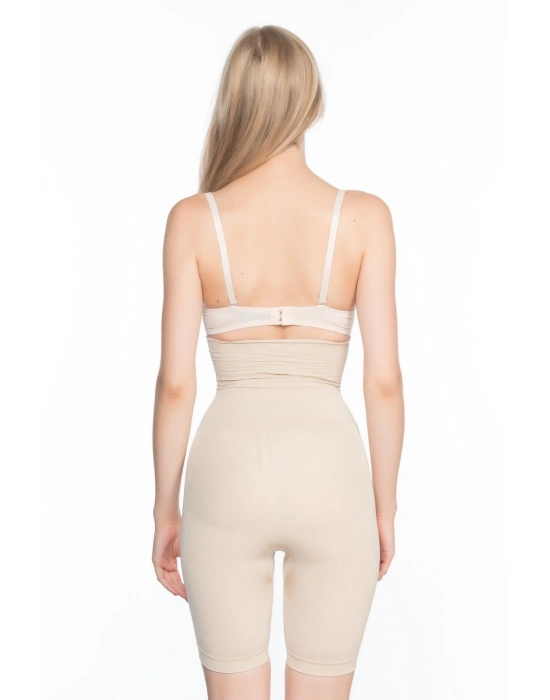 TEN MI Emay 2074 Yüksek Bel Desenli Double Uzun Paça Korse