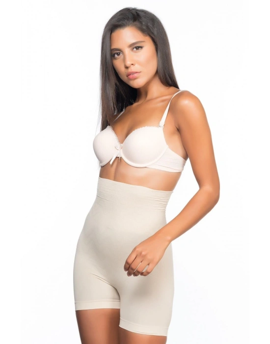 TEN MI Emay 2075 Yüksek Bel Desenli Double Kısa Paça Korse