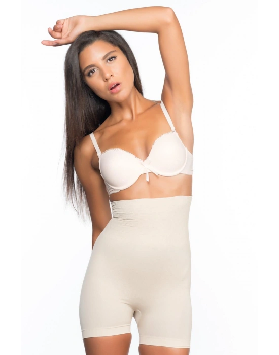 TEN MI Emay 2075 Yüksek Bel Desenli Double Kısa Paça Korse