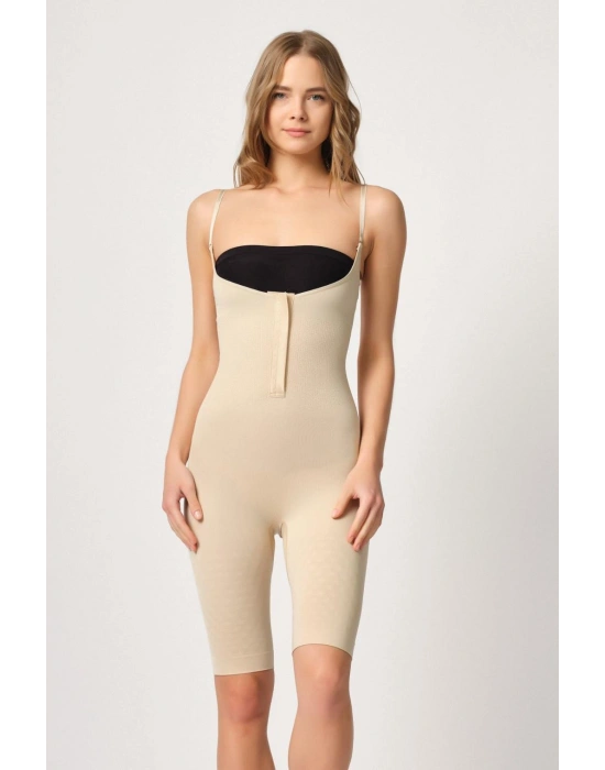 TEN MI Emay 2093 Ön Agraflı Göğsü Açık Paçalı Boy Korse