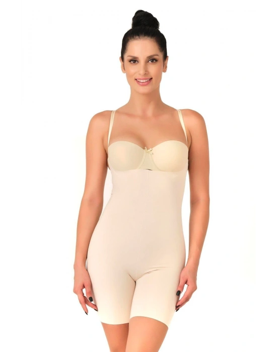 TEN MI Emay 2758 Lazer Kesim Göğsü Açık Boxer  Korse