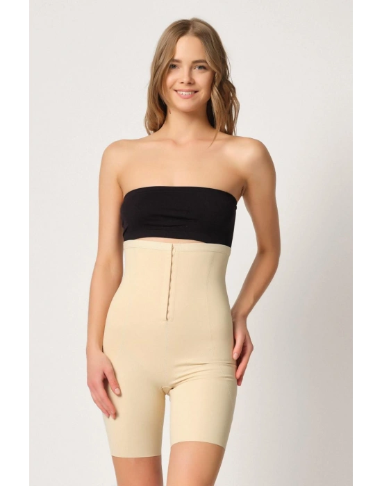 TEN MI Emay 2832 Yüksek Bel Balen Destekli Agraflı Lazer Korse