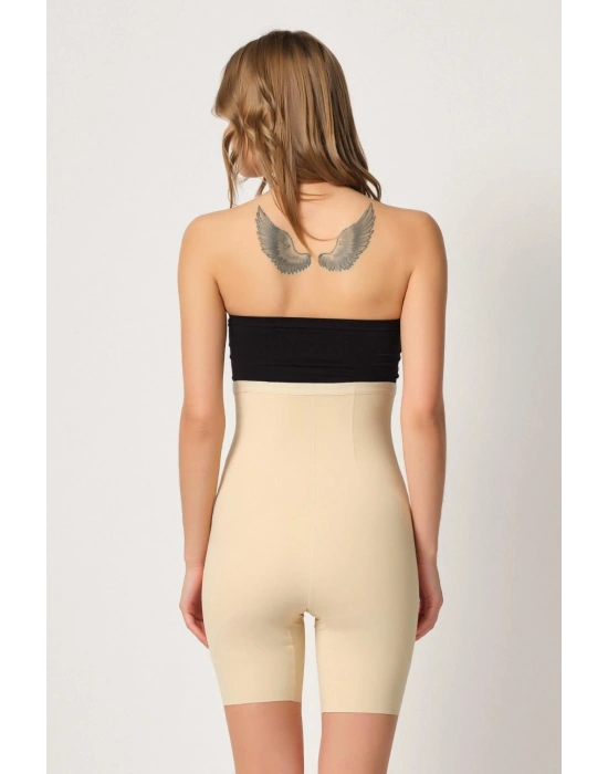 TEN MI Emay 2832 Yüksek Bel Balen Destekli Agraflı Lazer Korse