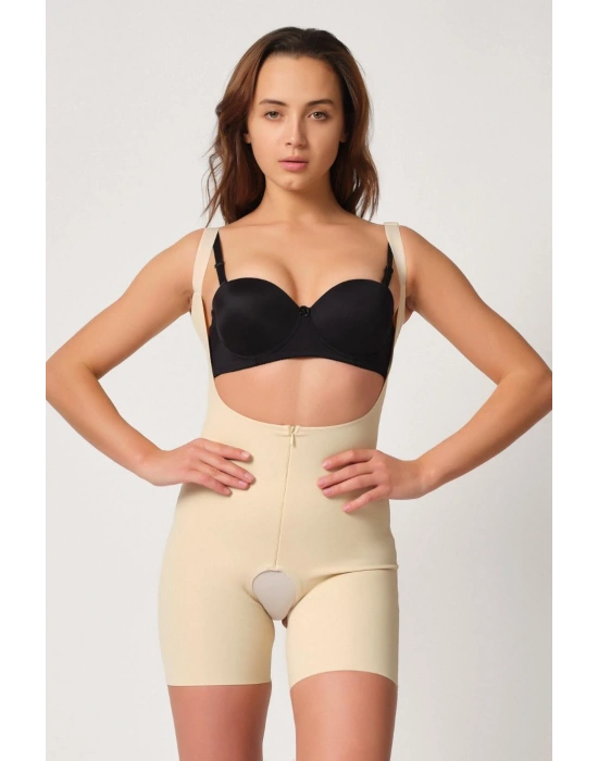 TEN MI Emay 2834 Göğsü Açık Ferumalı Tül Popo Boy Lazer Korse