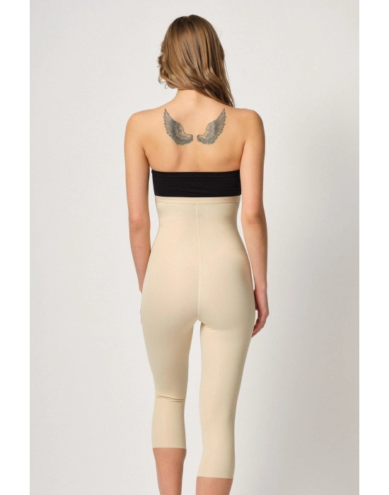 TEN MI Emay 2868 Fermuarlı Kapri Tayt Lazer Korse