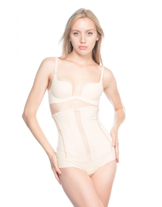 TEN MI Emay 2886 Yüksek Bel Tül Slip Lazer Korse