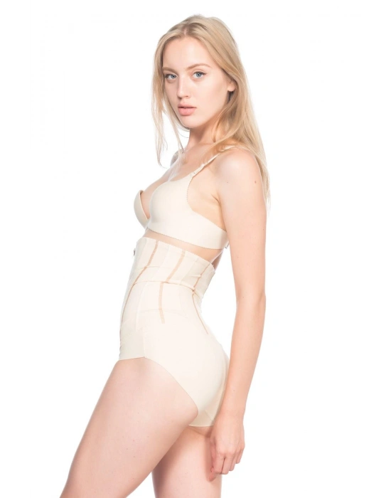 TEN MI Emay 2886 Yüksek Bel Tül Slip Lazer Korse