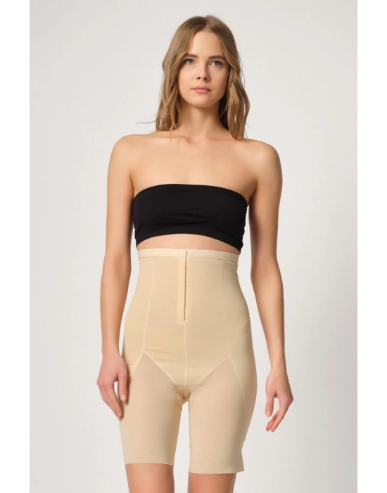 TEN MI Emay 2928 Ön Agraflı Tül Paçalı Lazer Korse