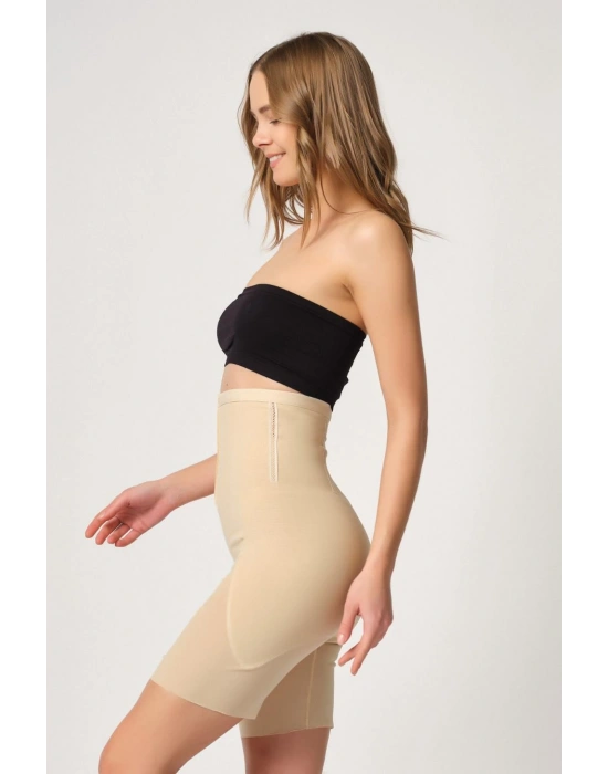 TEN MI Emay 2928 Ön Agraflı Tül Paçalı Lazer Korse