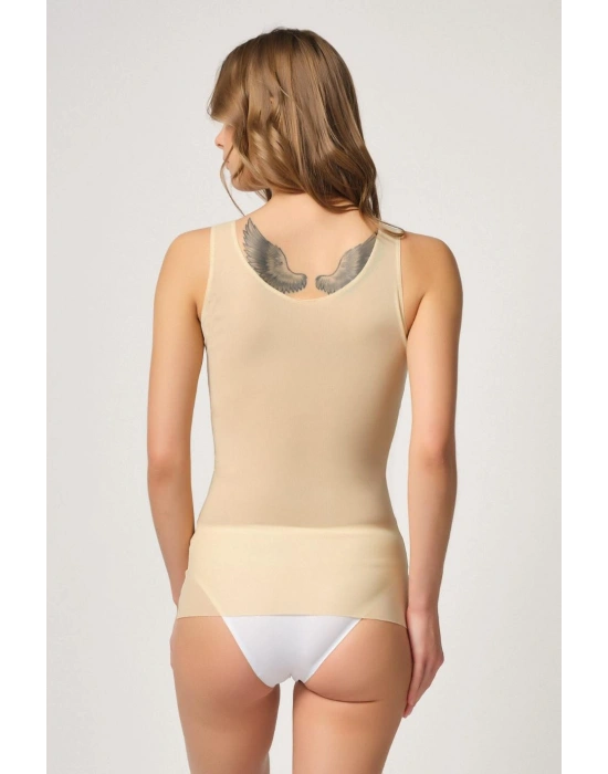 TEN MI Emay 2938 Sırtı Tül Karyokalı Destekli Atlet Korse