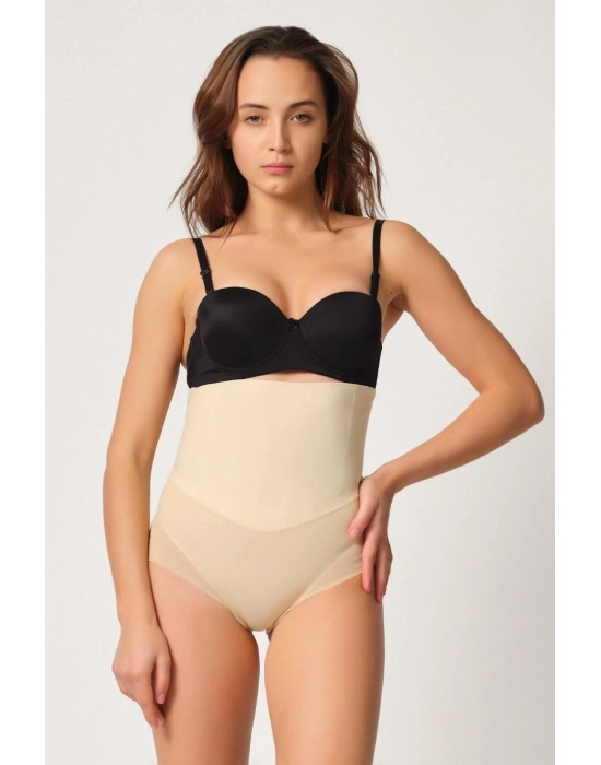 TEN MI Emay 2945 Tül Karyokalı Slip Lazer Korse