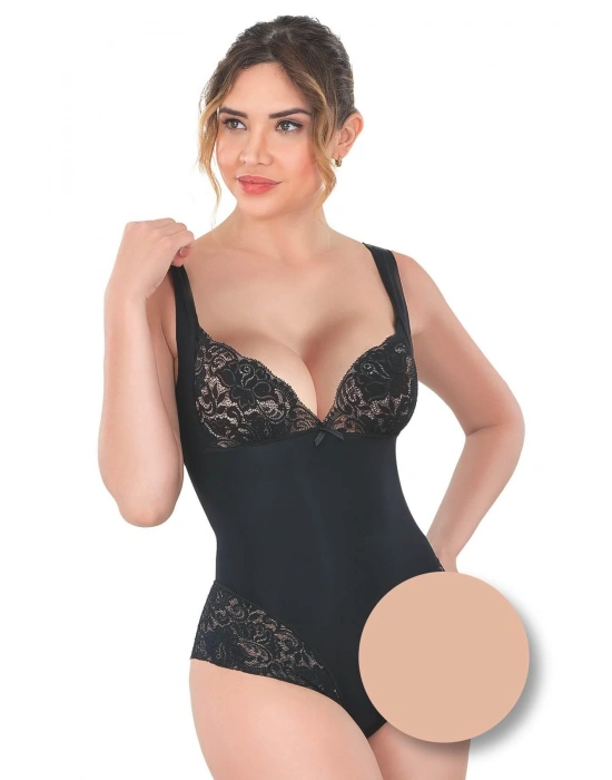 TEN MI Emay 2947 Dantelli Agraflı Body Korse