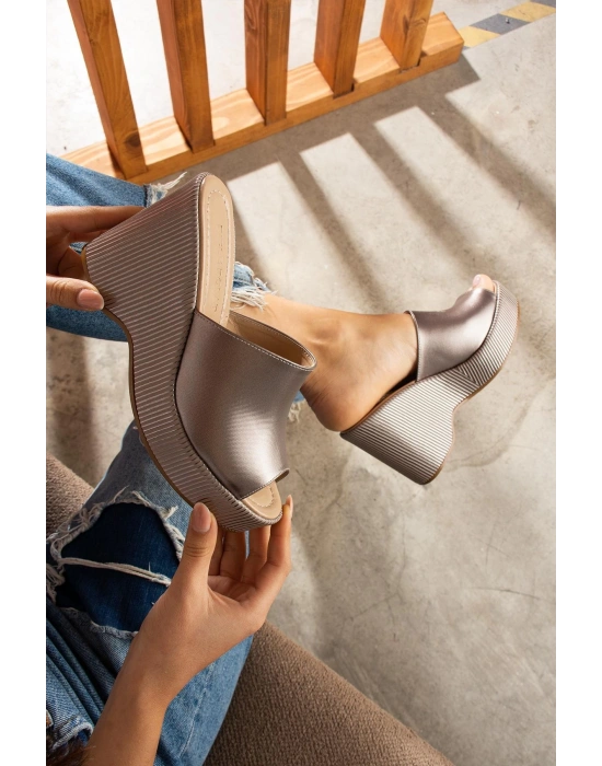 Tlay Platin Cilt Dolgu Topuk Terlik