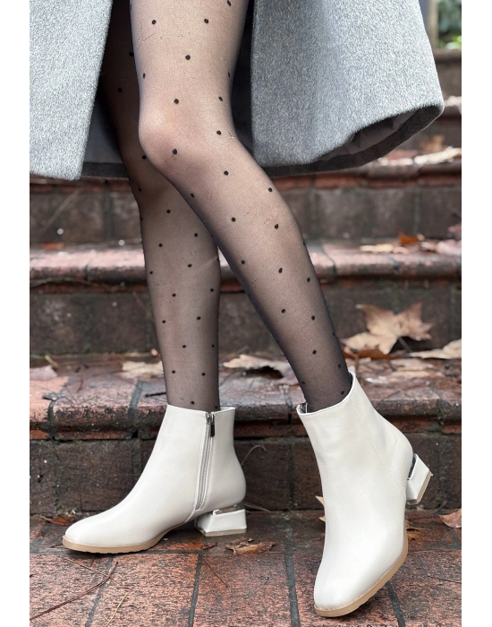 Tonti Bej Cilt Topuklu Kadın Bot