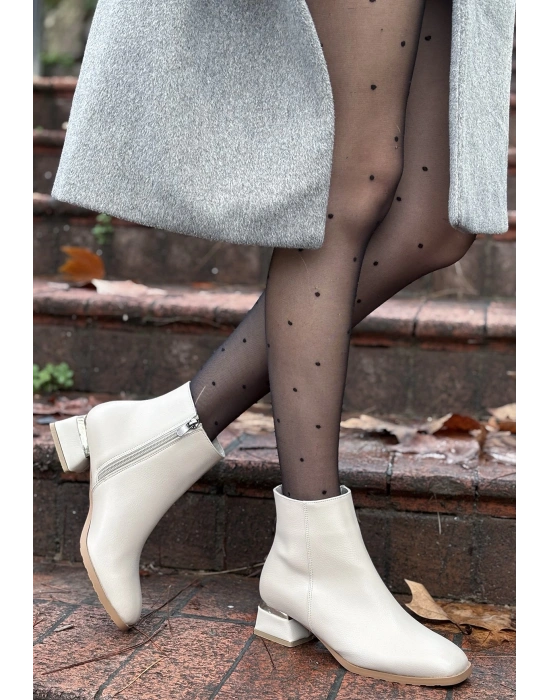 Tonti Bej Cilt Topuklu Kadın Bot