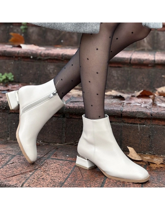 Tonti Bej Cilt Topuklu Kadın Bot