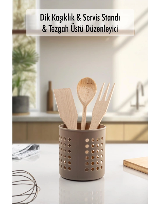 Vizon Silindir Dik Kaşıklık &  Tezgah Üstü Düzenleyici & Servis Standı