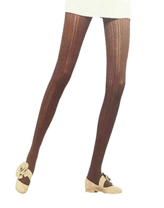 Vog Kadın Kalın Desenli Külotlu 711 Kahve