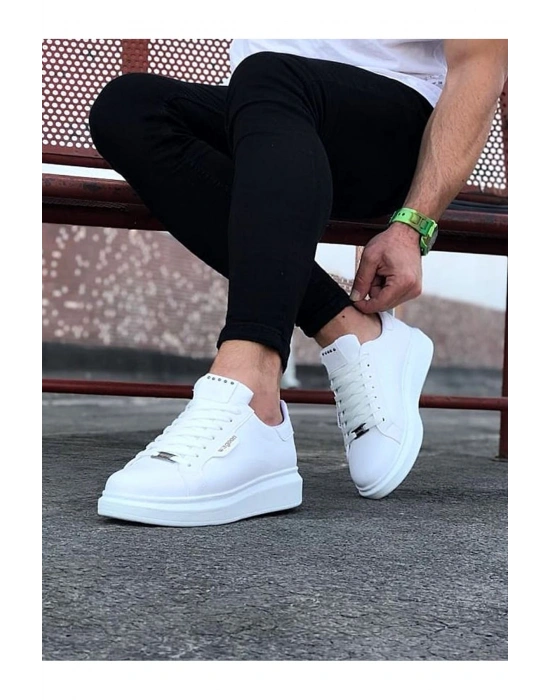 Wagoon WG01 Beyaz Düz Erkek Casual Ayakkabı