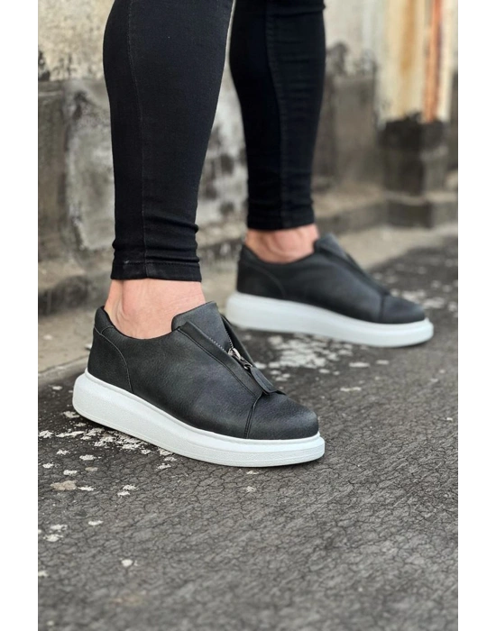 Wagoon WG010 Gri Cilt Erkek Casual Ayakkabı