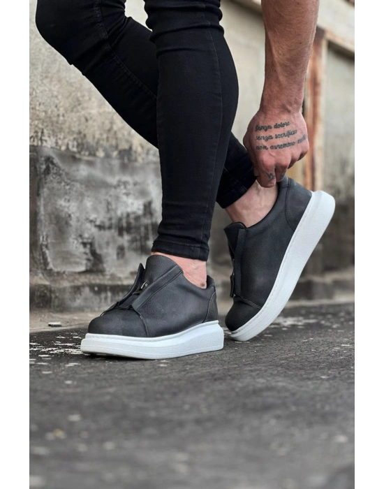 Wagoon WG010 Gri Cilt Erkek Casual Ayakkabı