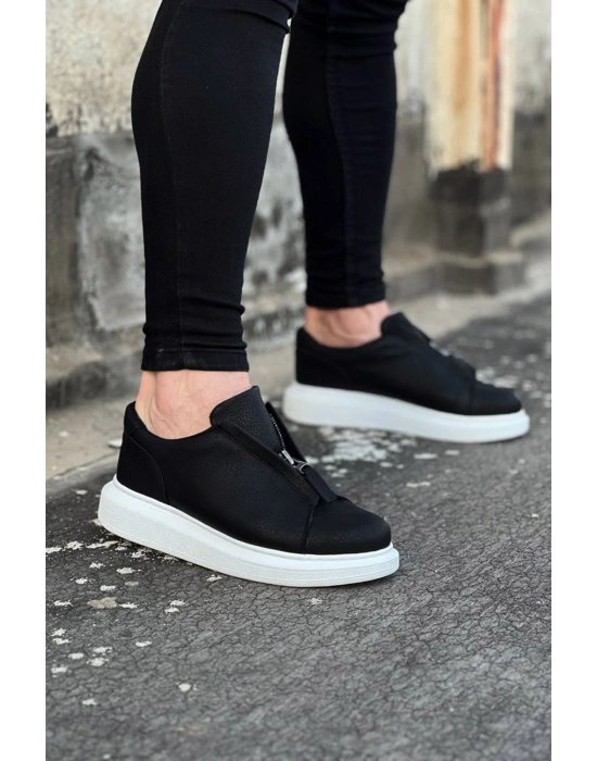 Wagoon WG010 Siyah Cilt Erkek Casual Ayakkabı