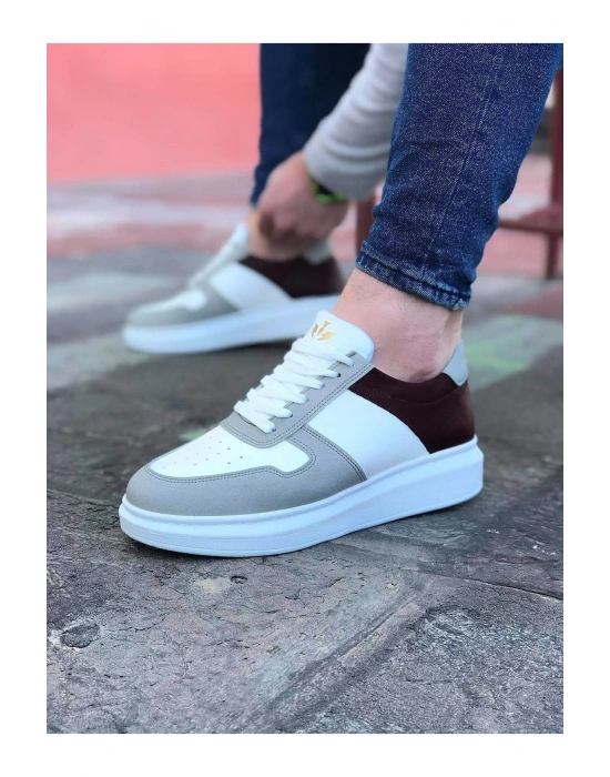Wagoon WG011 Beyaz Taba Erkek Casual Ayakkabı