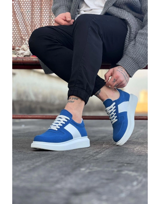 Wagoon Wg011 Mavi Süet Erkek Casual Ayakkabı Erkek Günlük Ayakkabı