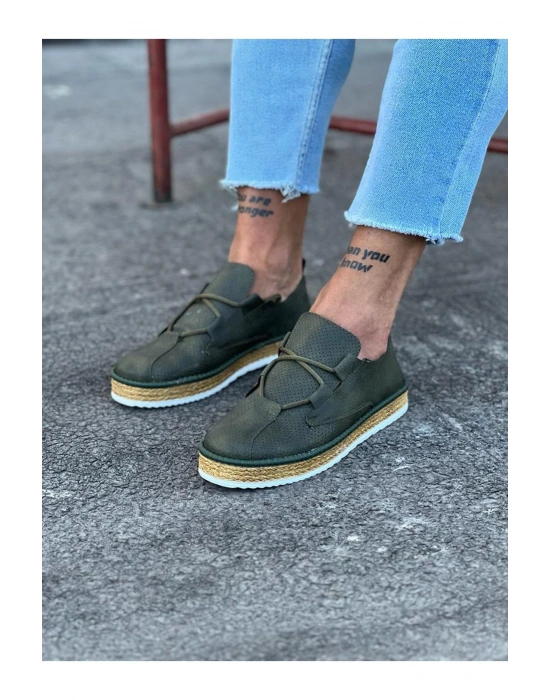 Wagoon WG015 Haki Erkek Casual Ayakkabı