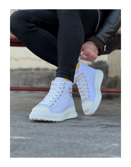 Wagoon Wg017 Beyaz Erkek Yarım Bilek Casual Ayakkabı Erkek Günlük Ayakkabı