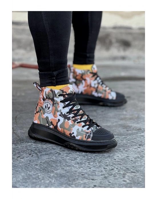 Wagoon Wg017 Koyu Askeri Erkek Yarım Bilek Casual Ayakkabı Erkek Günlük Ayakkabı