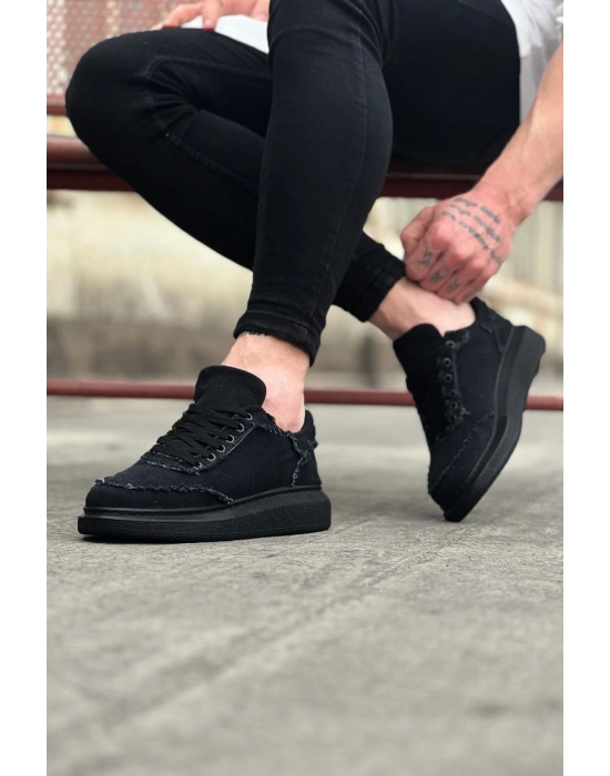 Wagoon WG018 Kömür Kot Kumaş Erkek Casual Ayakkabı