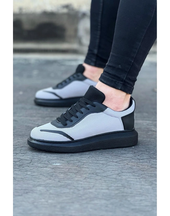Wagoon WG019 Gri Siyah Triko Erkek Casual Ayakkabı