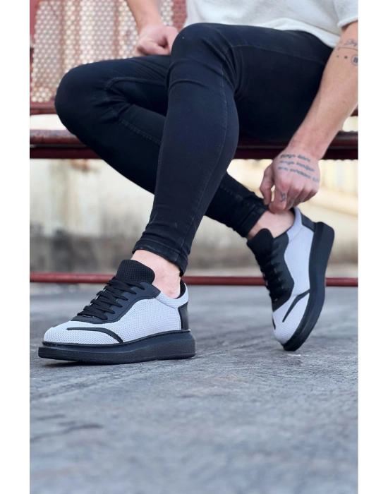 Wagoon WG019 Gri Siyah Triko Erkek Casual Ayakkabı