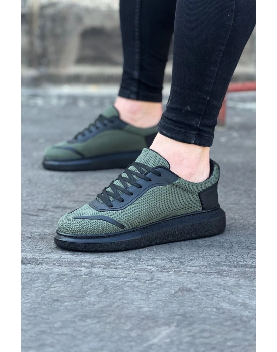 Wagoon WG019 Haki Triko Erkek Casual Ayakkabı