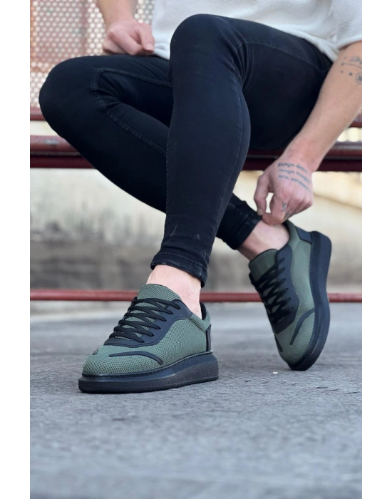 Wagoon WG019 Haki Triko Erkek Casual Ayakkabı