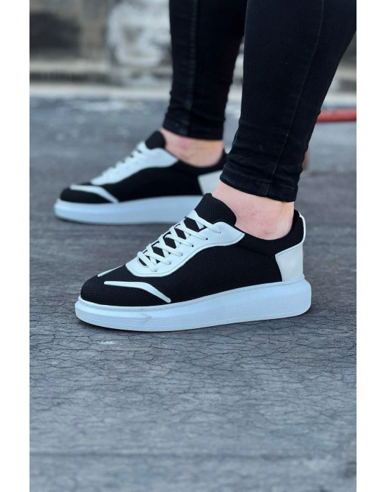 Wagoon WG019 Siyah Beyaz Triko Erkek Casual Ayakkabı