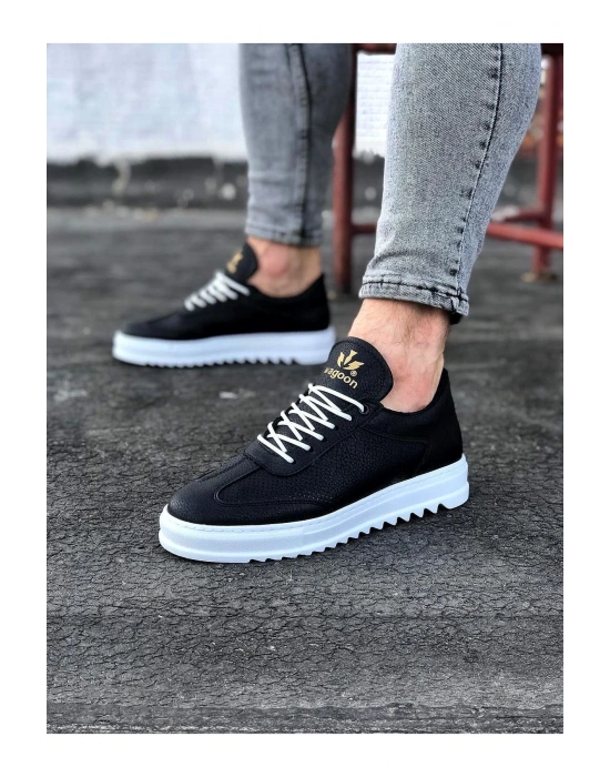 Wagoon Wg022 Siyah Erkek Casual Ayakkabı Erkek Günlük Ayakkabı