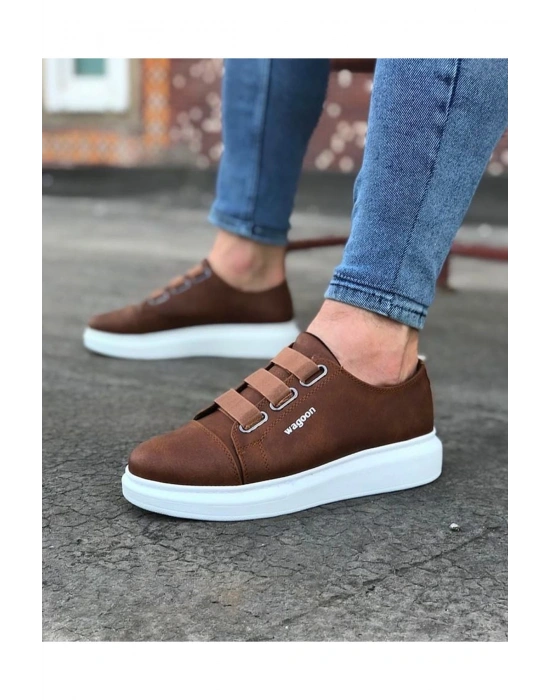Wagoon Wg026 Taba Kalın Taban Casual Erkek Ayakkabı Erkek Günlük Ayakkabı